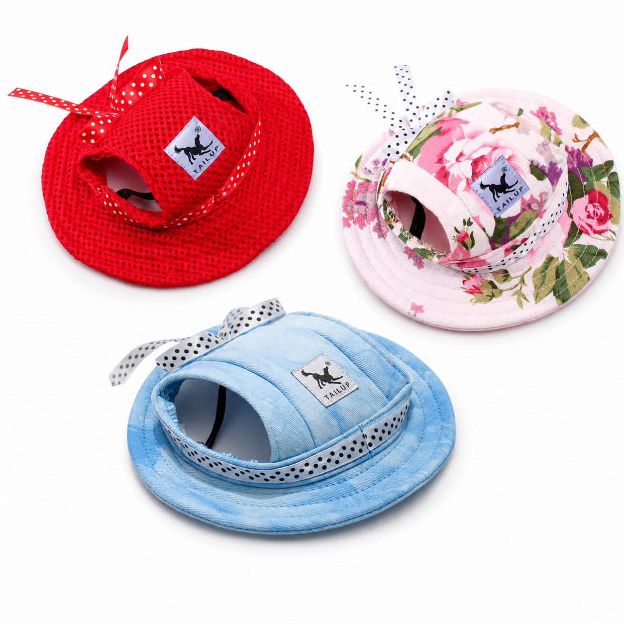 Colorful Mesh Breathable Pet Sun Hat with Ear Holes