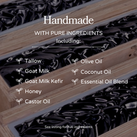 Clarifying Charcoal Bar Handmade Tallow and Goat Milk Soap Bar - BIG FRENCHIES
