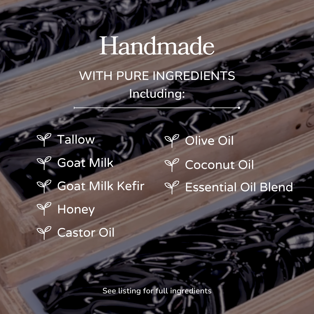Clarifying Charcoal Bar Handmade Tallow and Goat Milk Soap Bar - BIG FRENCHIES