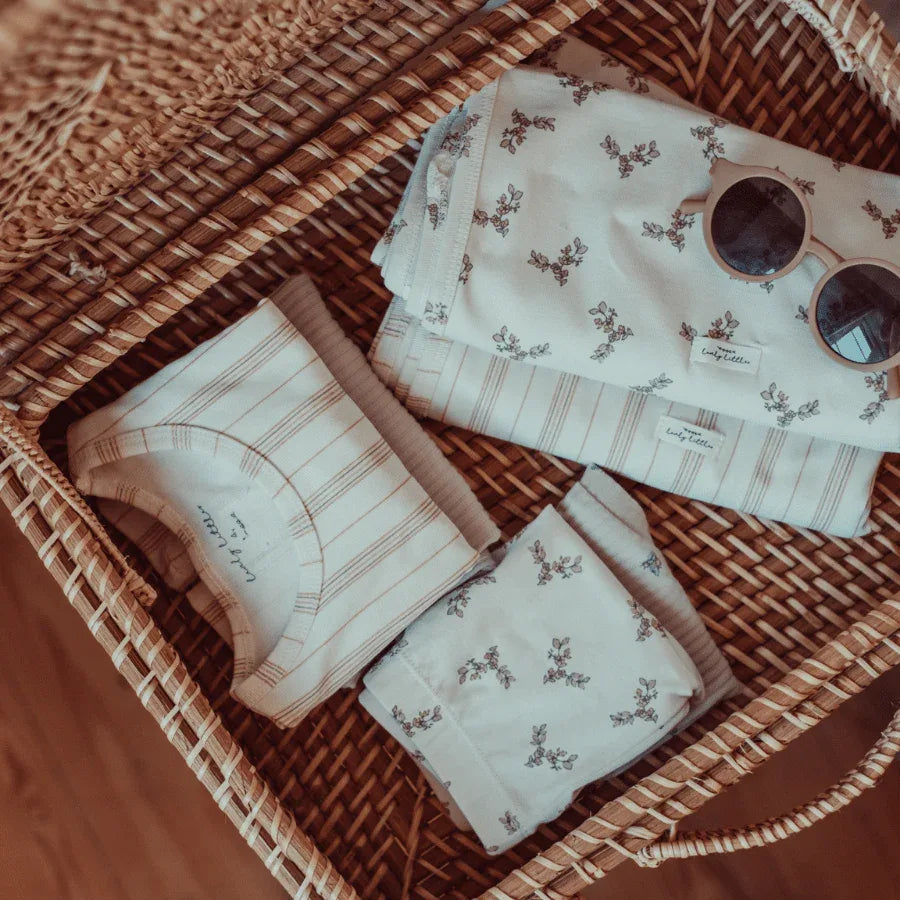 The Printed Romper - Rose Stripe - BIG FRENCHIES
