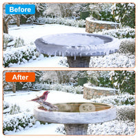 70W Bird Bath Heater For Outdoors Winter Heated Bird Bath Deicer Waterproof Aluminum Alloy Water Heater With Thermostat 