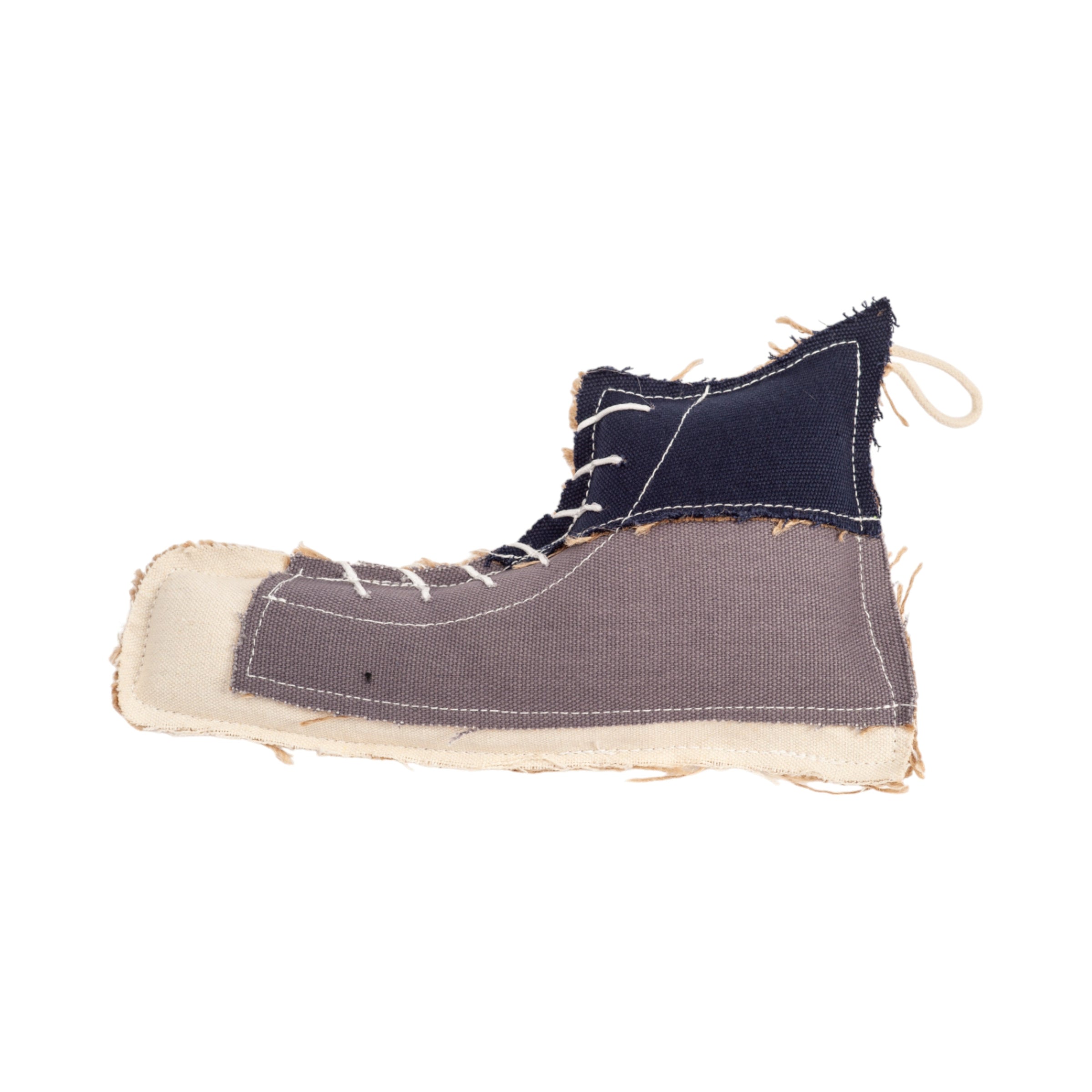 Country Living Canvas & Jute Shoe-Shaped Dog Chew Toy – Durable, Safe and Non-Toxic - BIG FRENCHIES