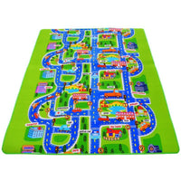 Town City Traffic Baby Crawling Mat Foam Climbing Pad Green Road Children's Play Mat Carpet For Kids and Boys Rooms - BIG FRENCHIES