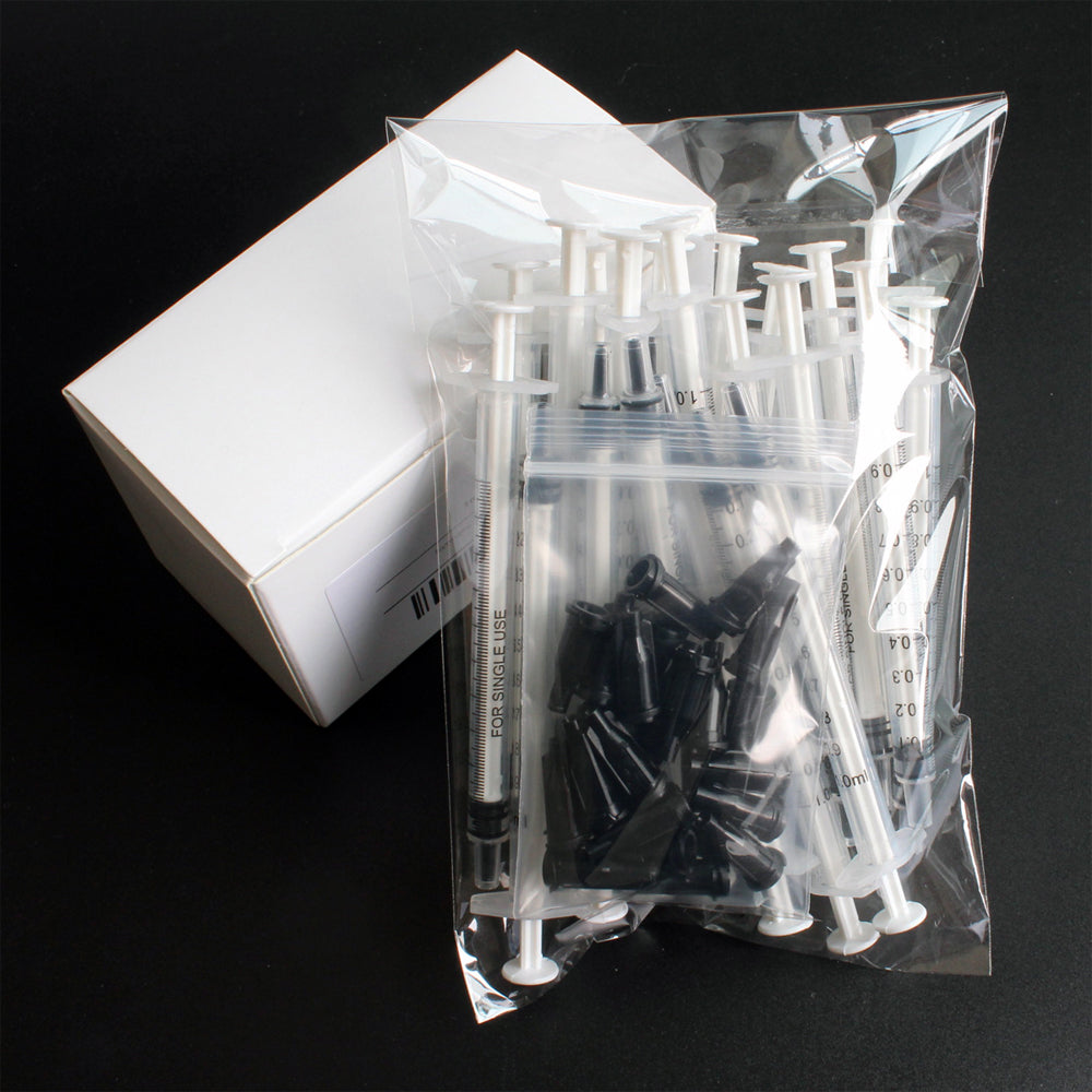 25pcs Luer Slip Tip 1ml Syringes With Caps Are Great For Pet Feeding, Glue, Hobby Crafts, Measurement, And Liquid Refill