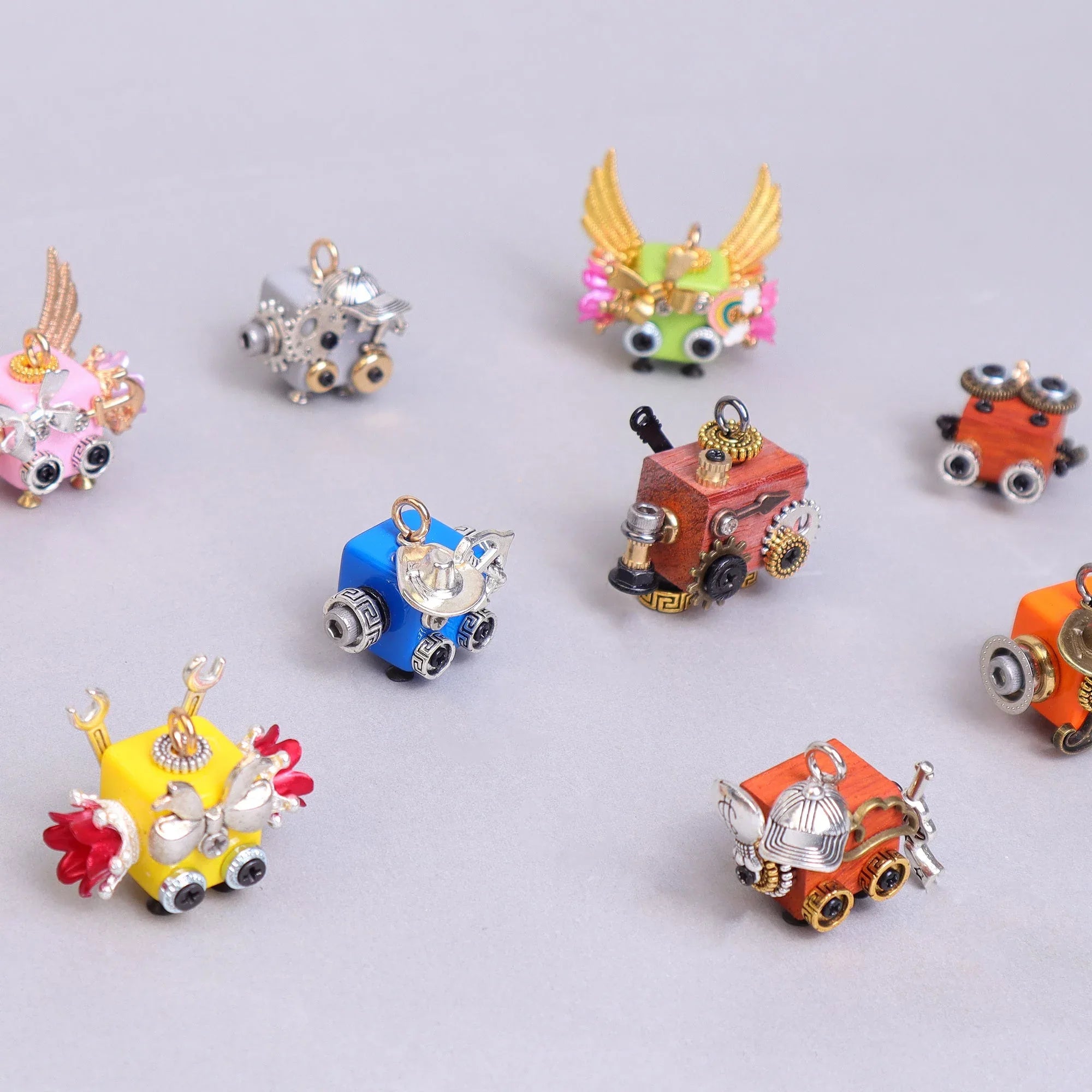 Handcrafted Wooden Bot Necklace, Keychain, or Mini Decor - BIG FRENCHIES