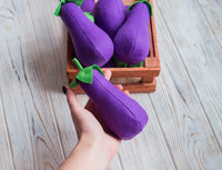 Eggplant felt vegetables - BIG FRENCHIES