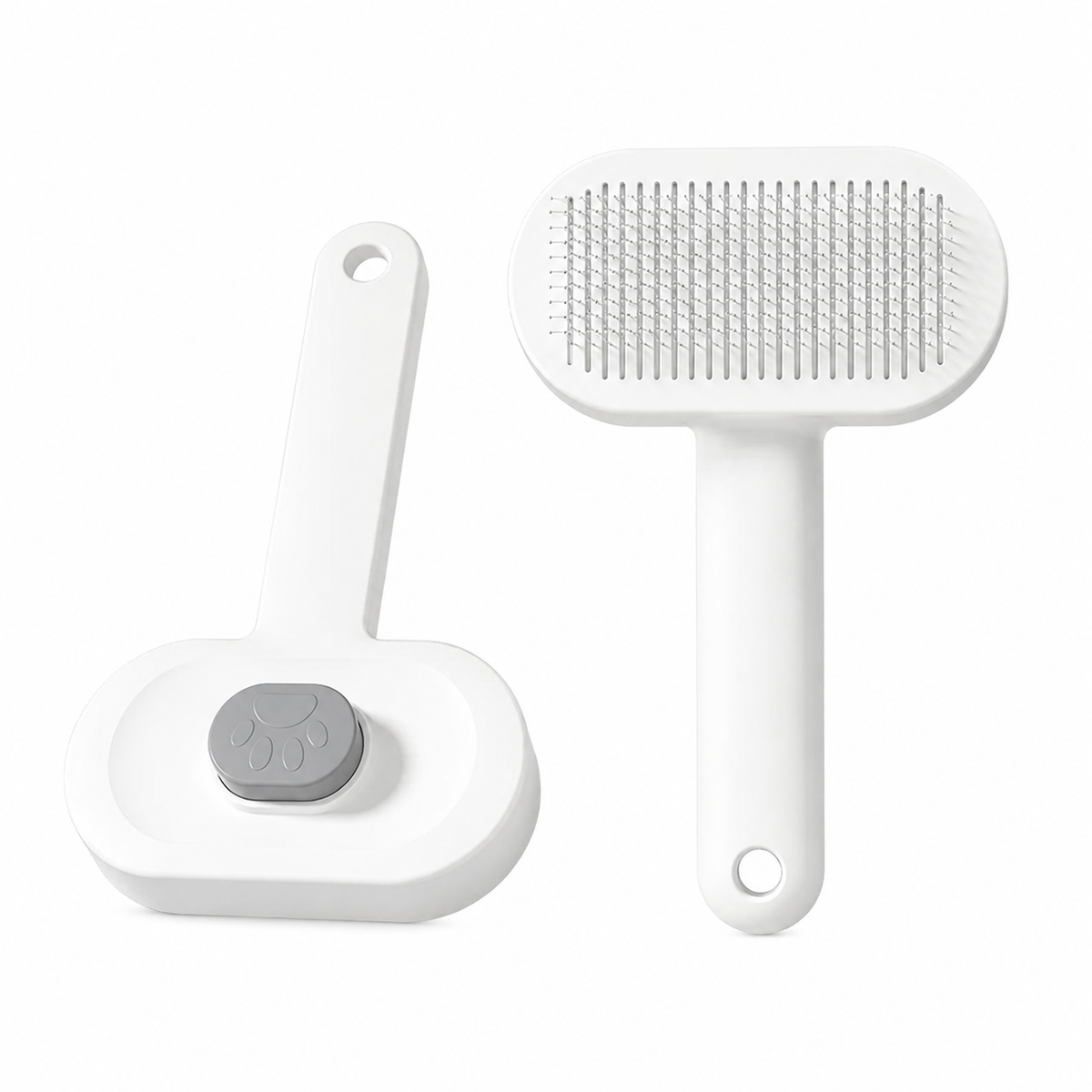 Pet Slicker Brush For Cats & Dogs, Self-Cleaning Grooming Brush With One-Click Hair Removal, Gentle Deshedding Tool For 