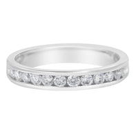14K White Gold 1/2 cttw Diamond Band Ring (I-J Color, I2-I3 Clarity) - Size 7