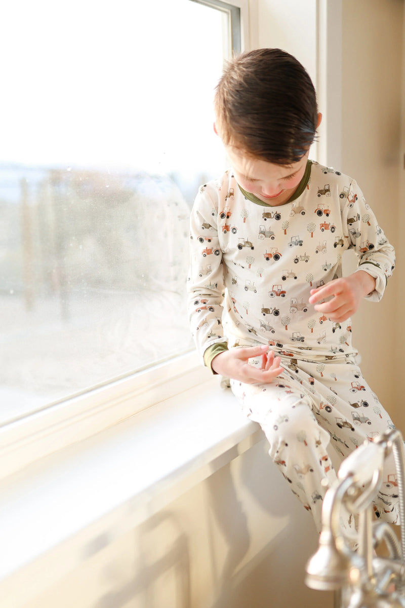 Tiny Tractors 2pc Bamboo Pajamas - BIG FRENCHIES