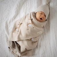 Whimsy Collection - Luxury 100% Cotton Knit Swaddle Baby Blanket