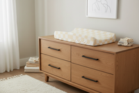 Butter Yellow Checkered Changing Pad Cover