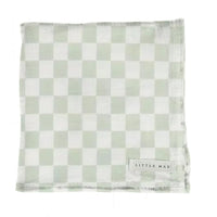 Leaf Green & White Checkered Stretch Swaddle - BIG FRENCHIES