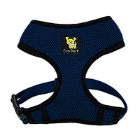 EcoBark Navy Dog Harness - Over-the-Head Soft Mesh Dog Vest Halter for Small to Medium Dogs and Puppies - BIG FRENCHIES