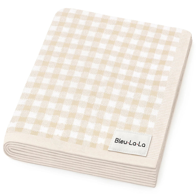 Checkered Knit Baby Blanket - BIG FRENCHIES