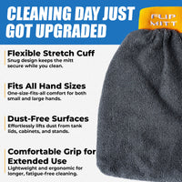 Flipper 2-in-1 Microfiber Aquarium Cleaning Mitt 1 Pack