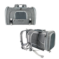 Mr. Peanut's Monterey Series Airline Compliant Horizontal Backpack Pet Carrier - BIG FRENCHIES