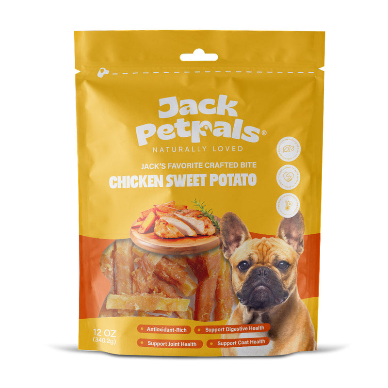 Jack PetPals Crafted Bite Chicken Sweet Potato Dog Treats (12oz) - BIG FRENCHIES
