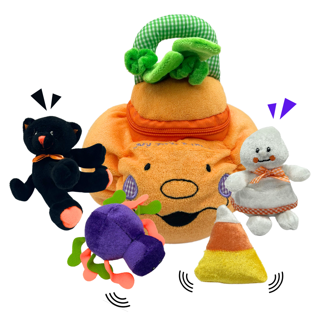 Halloween Stuffed Pumpkin Playset with 4 ct Sensory Toys - BIG FRENCHIES