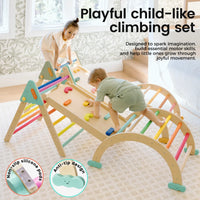 Tiny Land® 7-in-1 Rainbow Pikler Triangle Set