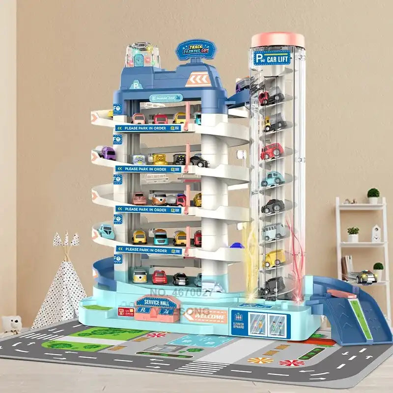 MEACAOFG Garage Cars Toys Elevator _ Parking Cars Toy Elevator _ Rotating Parking Lot Toy - Car