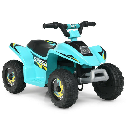 6V Kids Electric ATV 4 Wheels Ride-On Toy -Blue - BIG FRENCHIES