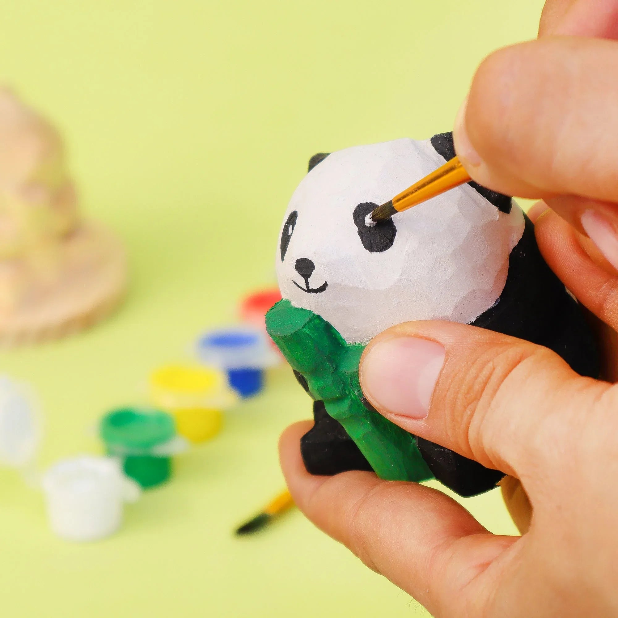 Paint Your Own Wooden Panda Kit – Hand-Carved DIY Painting Craft with Accessories, Cute Decor for Panda Lovers - BIG FRENCHIES