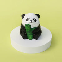 Hand-Carved Wooden Panda Figurine – Cute Handmade Decor with Mini Accessories - BIG FRENCHIES