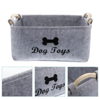 Dog Toy Storage Basket – Felt Organizer Bin for Pets - BIG FRENCHIES