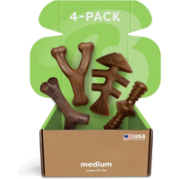 4-Pack Dog Chew Toys for Aggressive Chewers, Made in USA, 60lbs and Under - BIG FRENCHIES