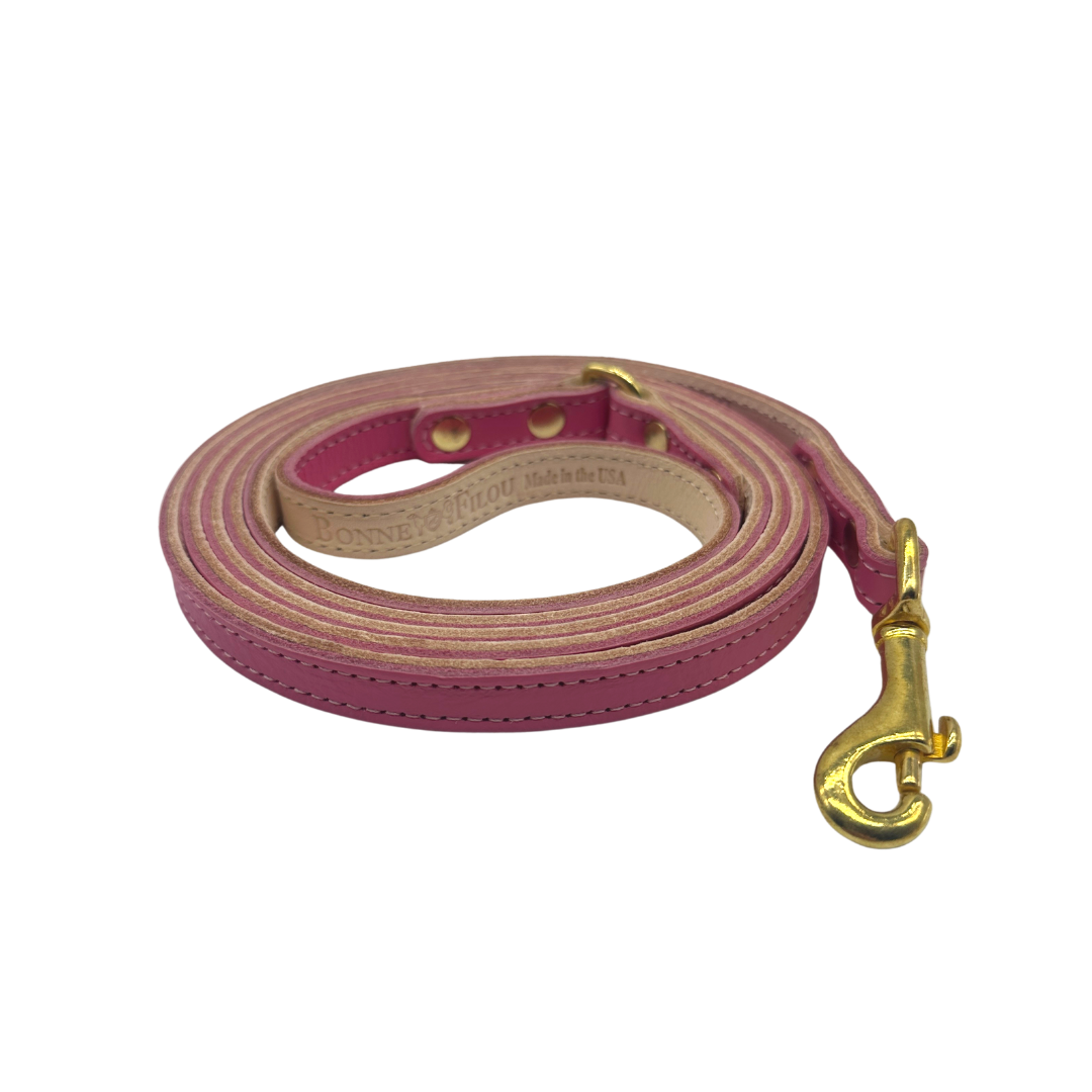 Plain Leather Dog Leashes - BIG FRENCHIES