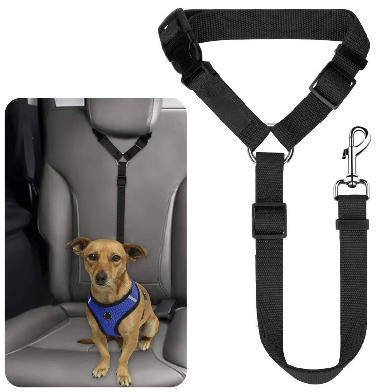 Adjustable Dog Car Seat Belt for Safe & Easy Travel - BIG FRENCHIES