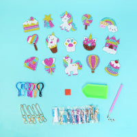 Adorable Keychains Diamond Art Kit – Unicorn (Set of 15) - BIG FRENCHIES