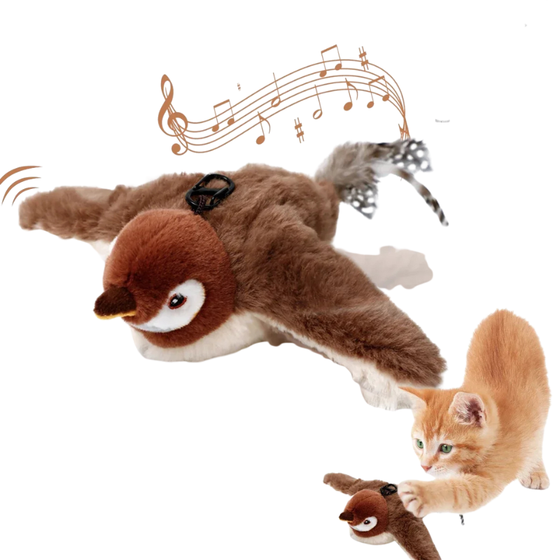 Flapping Bird Cat Toy – Interactive Catnip Plush - BIG FRENCHIES