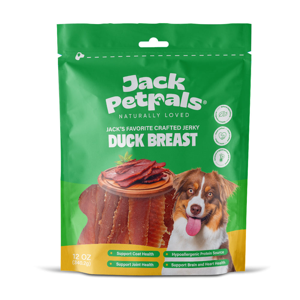 Jack PetPals Handcrafted Jerky Duck Breast Dog Treats (12oz) - BIG FRENCHIES