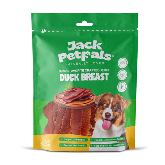 Jack PetPals Handcrafted Jerky Duck Breast Dog Treats (12oz) - BIG FRENCHIES