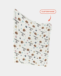 Custom Dog Pattern Bamboo Blanket