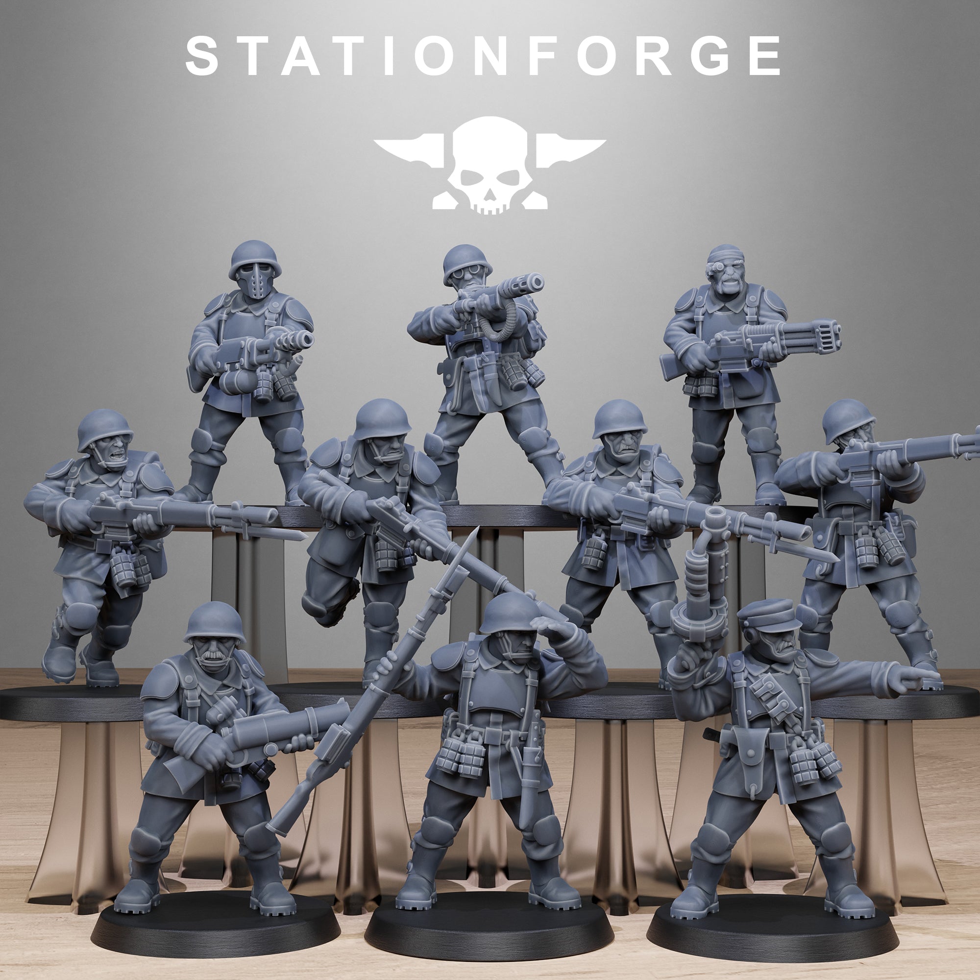 3D Printed FreeGuard Infantry by StationForge Miniatures
