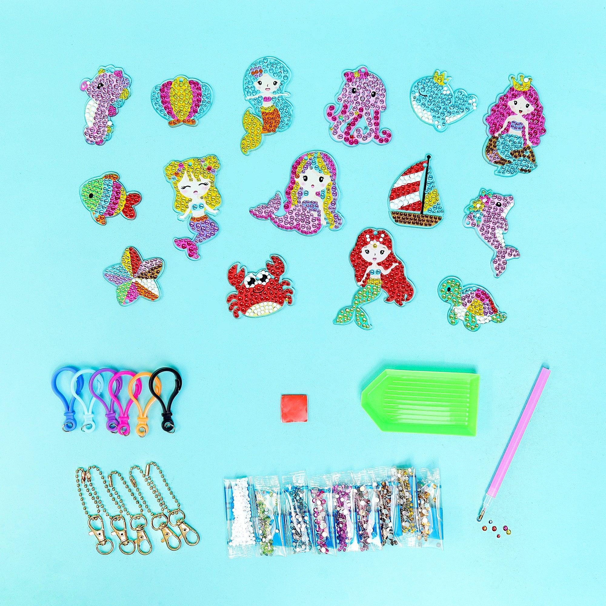 Adorable Keychains Diamond Art Kit – Mermaid (Set of 15) - BIG FRENCHIES