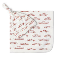Organic Swaddle Blanket & Hat Set - Cars