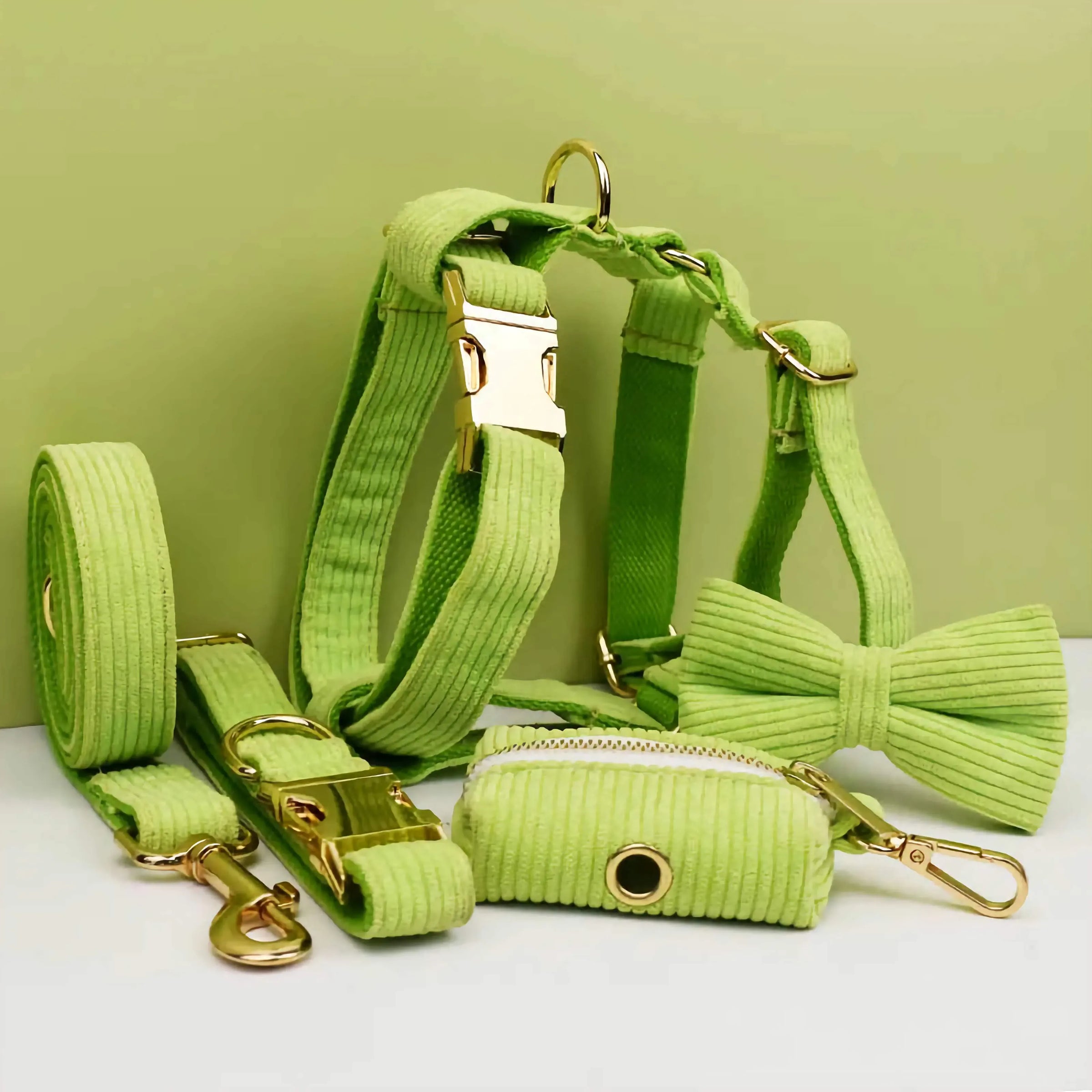 Personalized Apple Green Corduroy Classic Set