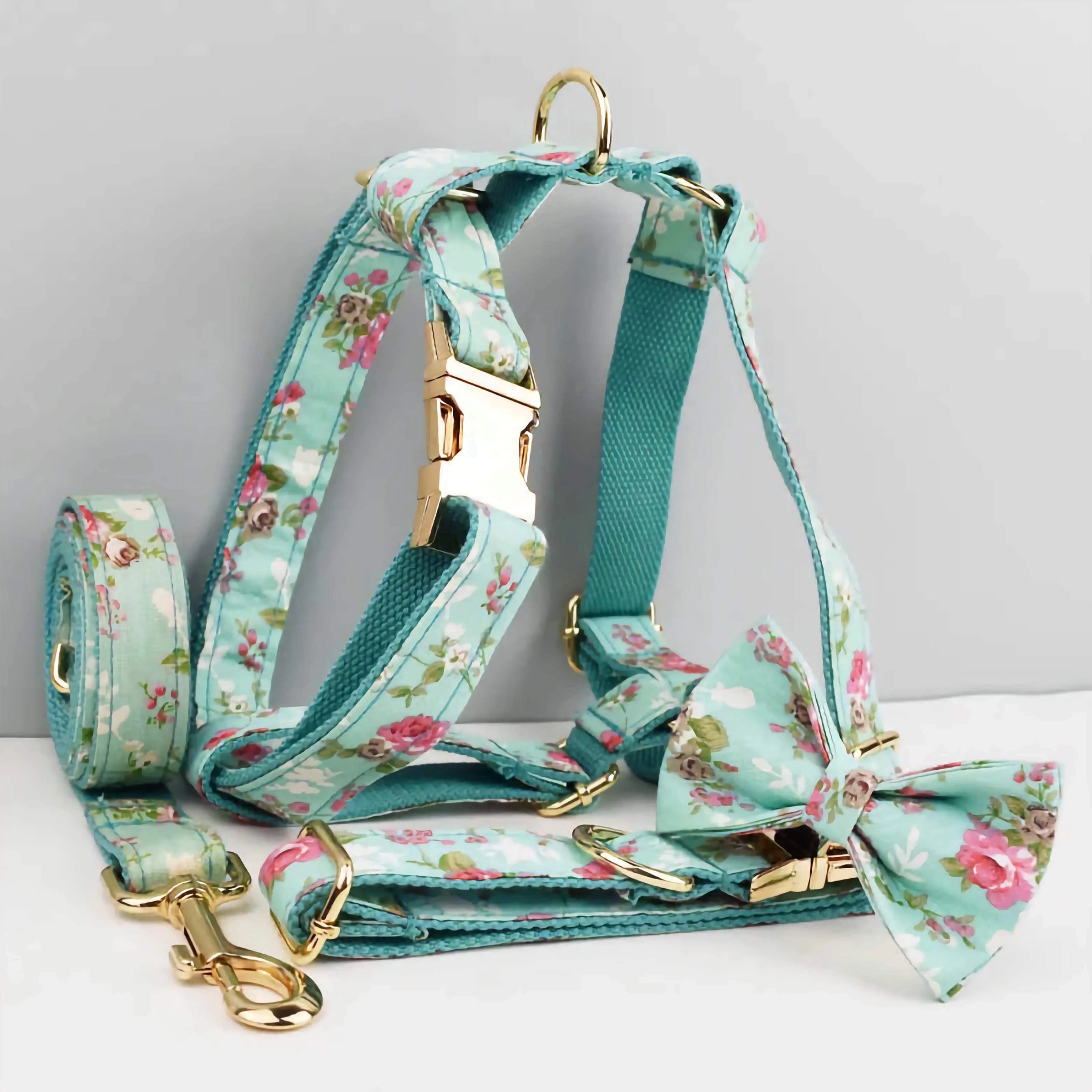 Personalized Blue Blossom Floral Classic Set