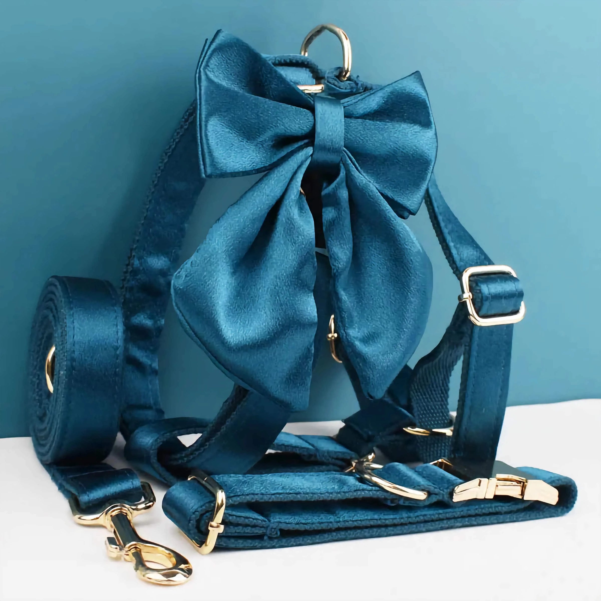 Personalized Blue Green Satin Classic Set