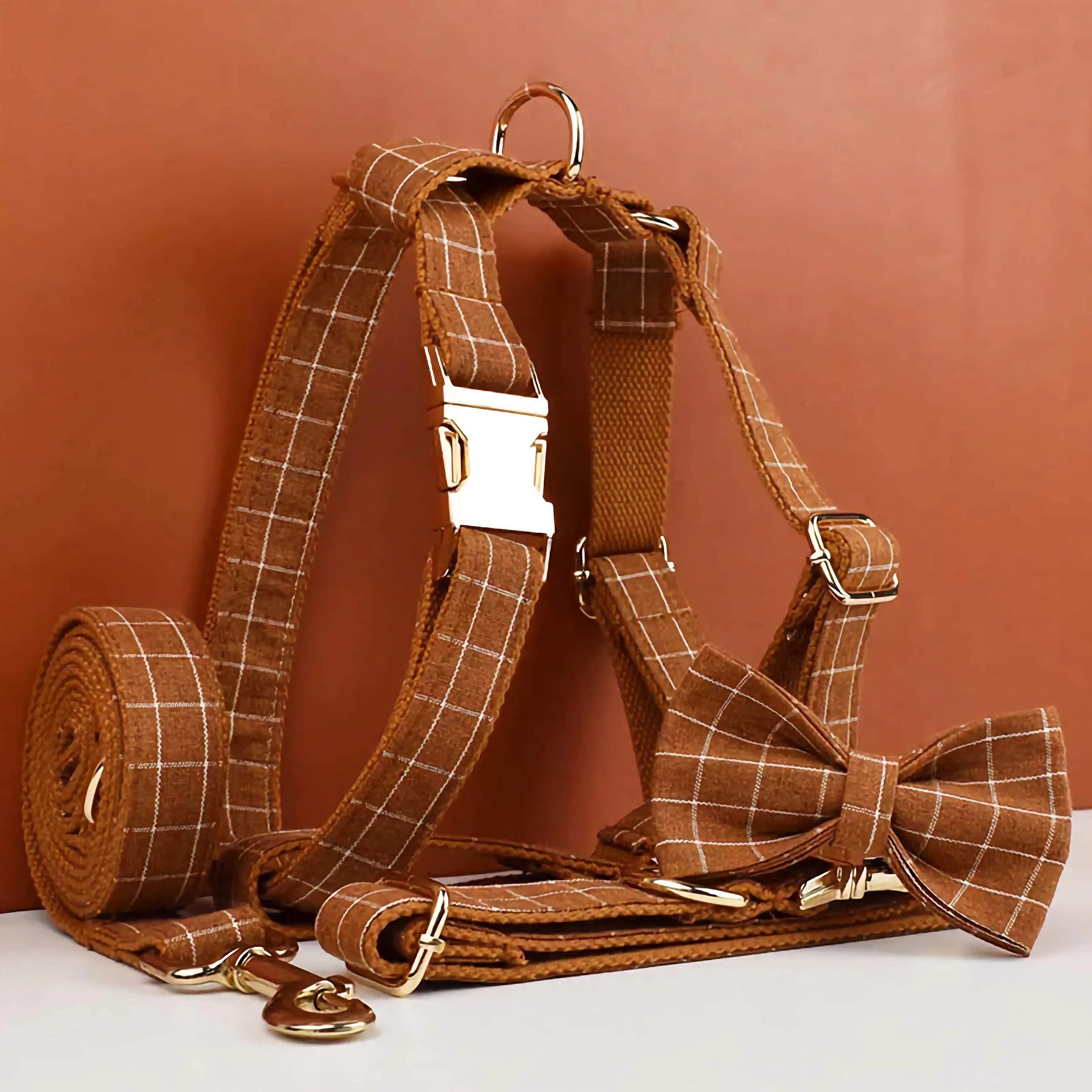 Personalized Classic Brown Plaid Classic Set