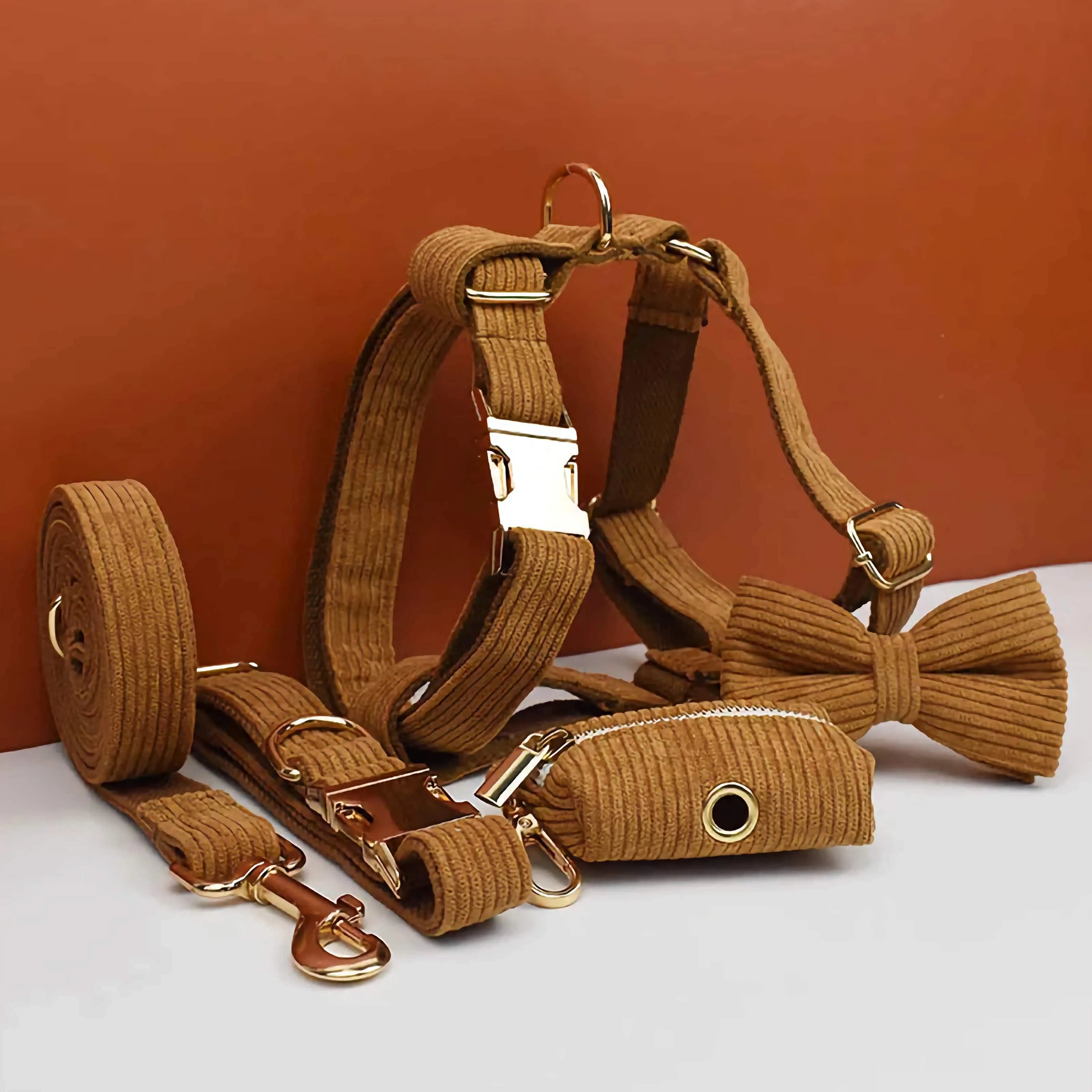 Personalized Caramel Corduroy Classic Set