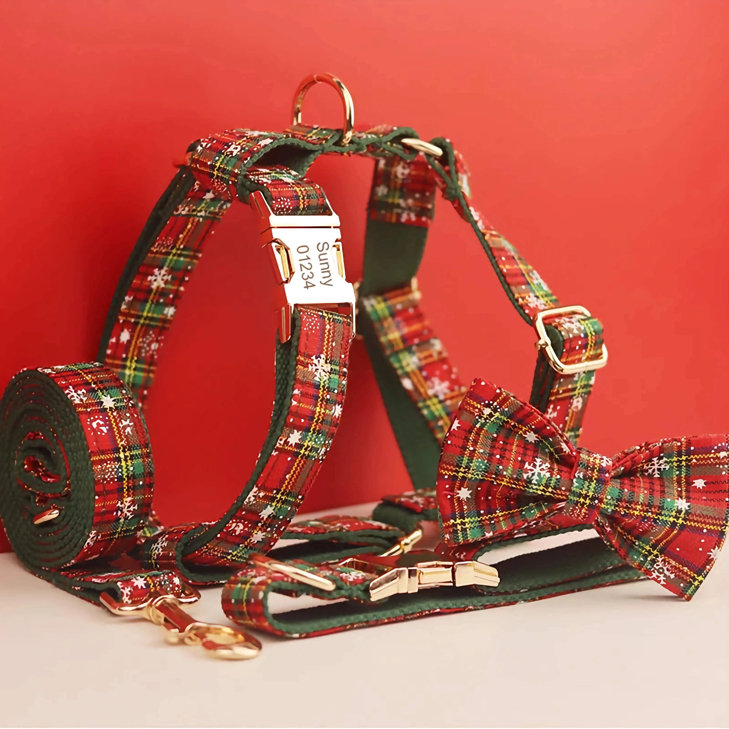 Personalized Christmas Plaid Classic Set