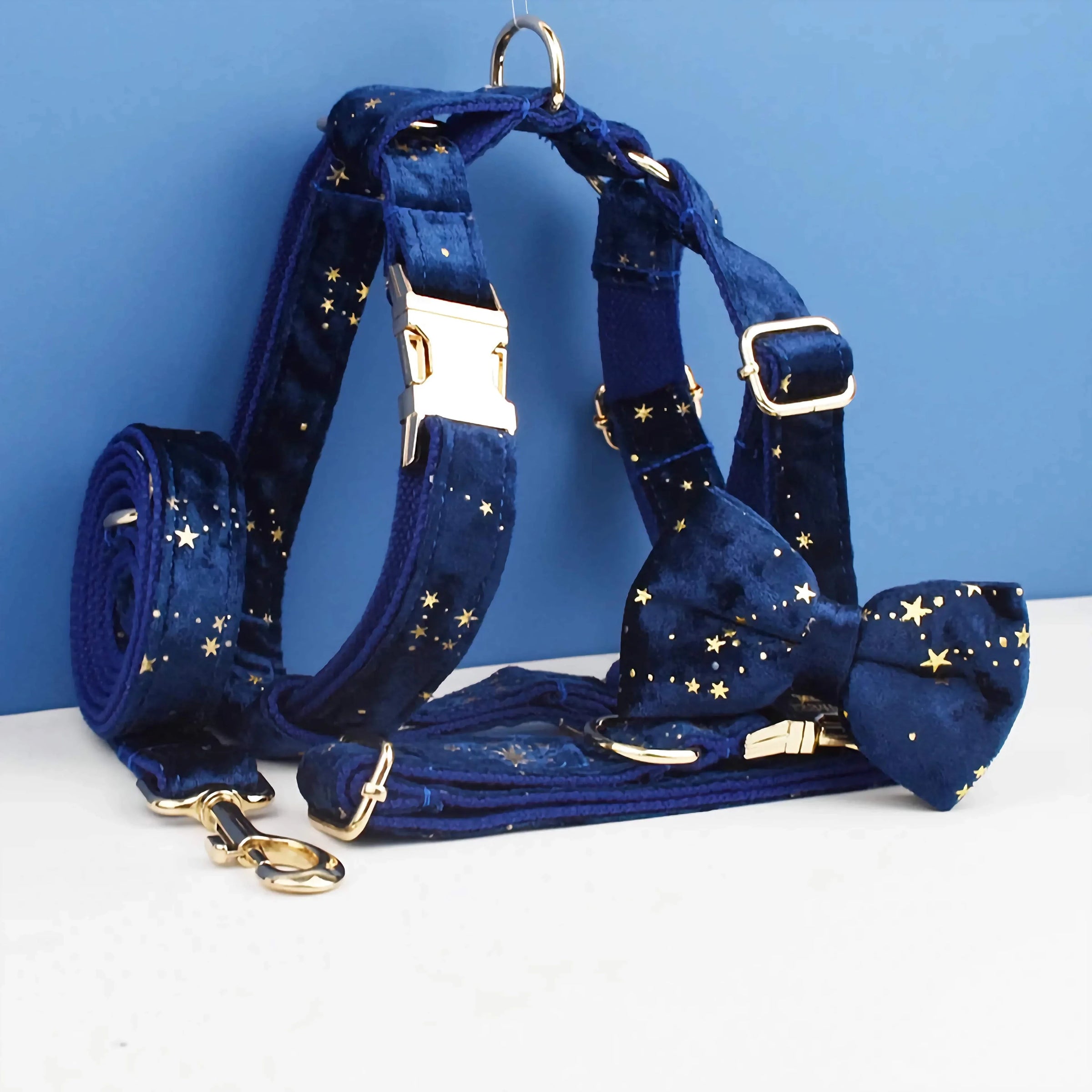Personalized Dark Blue Velvet Classic Set
