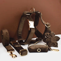 Personalized Dark Brown Velvet Classic Set