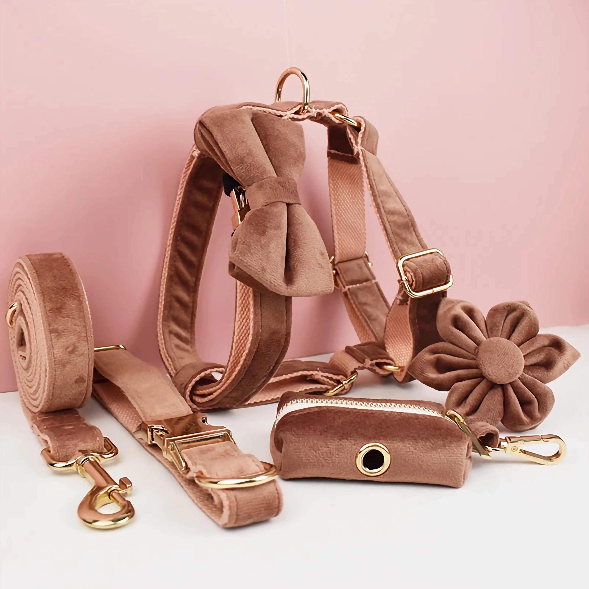 Personalized Dusty Pink Velvet Classic Set