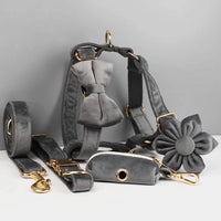 Personalized Dark Grey Velvet Classic Set