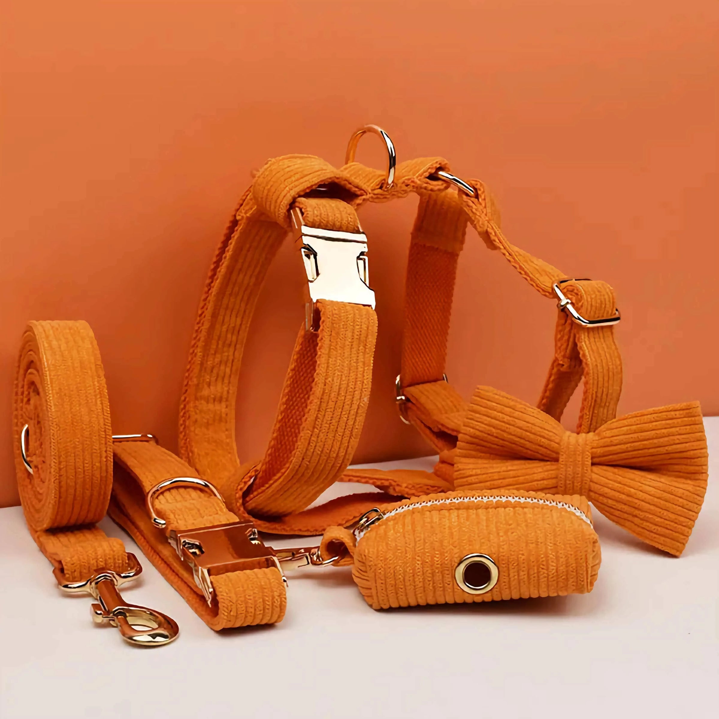 Personalized Orange Corduroy Classic Set
